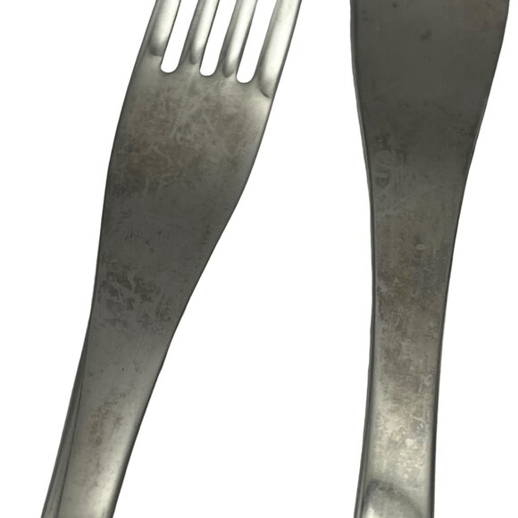 YAMAZAKI Alba Flatware Set Spoons Dinner‎ Knife Fork Plain Slanted Tip Stainless - Picture 6 of 10